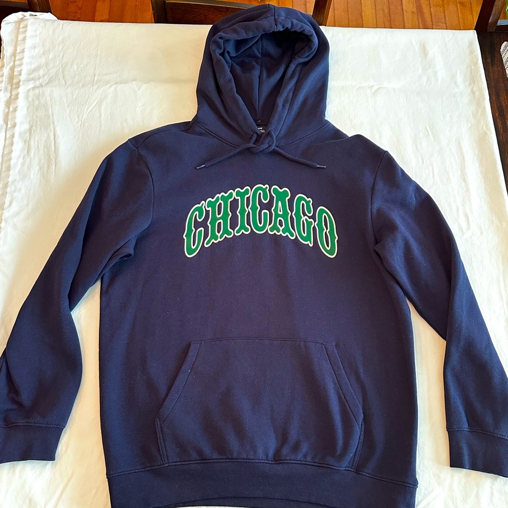 H&M regular fit blue Chicago hoodie. Size M